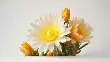 foto do lindo cacto flor isolado em branco fundo. generativo ai