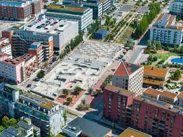 aéreo Visão do a patim parque dentro malmo, ocidental Porto distrito. foto