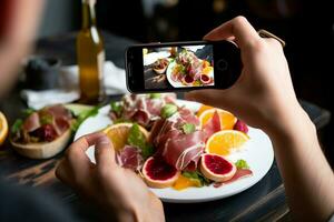 blogueiro cenário salada publicar. gerar ai foto