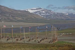 paisagem perto de longyearbyen, spitsbergen, noruega foto