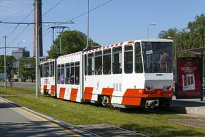 tallinn, Estônia - Junho 15 2019 - eléctrico do Tallinn foto