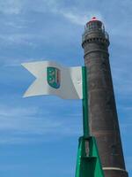 a ilha de borkum no mar do norte foto