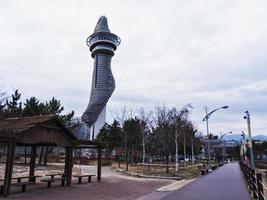 torre expo na cidade de sokcho. Coreia do Sul. janeiro de 2018 foto