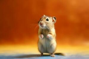 muito fofa gerbil dentro natureza Largo vida animais. ai gerado. foto