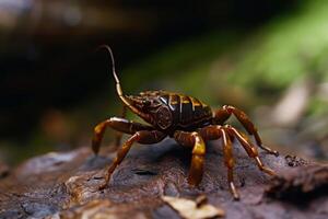 escorpiões dentro natureza Largo vida animais. ai gerado. foto