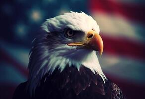 foto majestoso Careca Águia do americano liberdade generativo ai