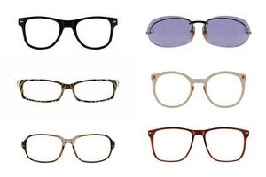 moda óculos coleção isolado branco fundo. foto