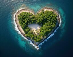 ilha em forma de coração foto