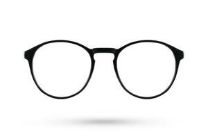 moda óculos estilo emoldurado em plástico isolado em branco fundo. foto