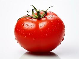 fresco e maduro tomate saudável Comida com isolado fundo generativo ai foto