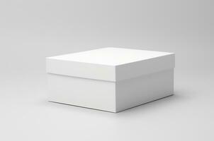 brincar branco caixa com tampa em branco fundo. generativo ai foto