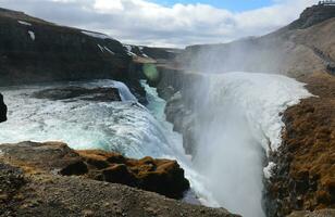 deslumbrante Visualizações do gullfoss cênico cascata foto