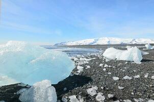 deslumbrante panorama do glacial gelo dentro Islândia foto