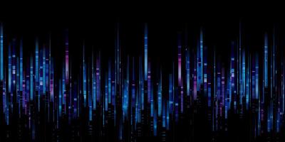 espectro de frequência de ondas sonoras azuis foto