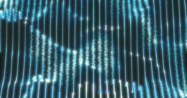 azul energia ondas a partir de partículas brilhando brilhante mágico abstrato fundo foto