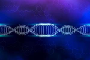 fundo azul de replicação de DNA foto