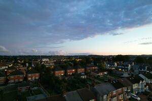 aéreo cenas do habitação distrito do norte luton cidade do Inglaterra, Reino Unido. foto