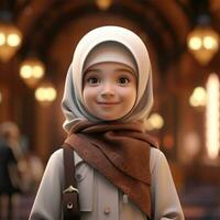 lindo feliz muçulmano crianças sorridente foto