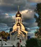 ortodoxo Igreja fundo, velho catedral foto