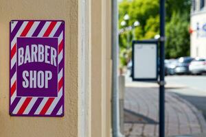 sinal de barbearia foto