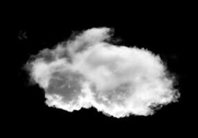 Coelho em forma nuvem isolado sobre Preto fundo foto