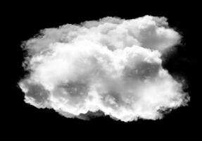 realista nuvem forma isolado sobre Preto fundo foto