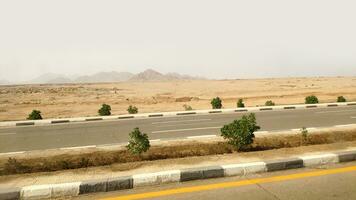 estrada dentro a Sinai deserto, sharm el sheikh dentro Egito foto