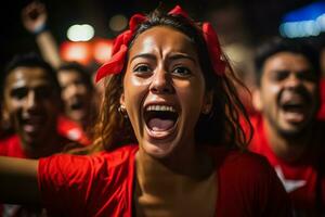 panamenho futebol fãs a comemorar uma vitória foto