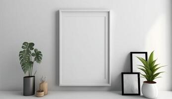 minimalista moderno vivo quarto generativo ai foto