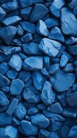 pedrinhas pedras fundo com azul tonificado. ai gerado foto