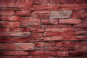 vermelho pedra parede textura fundo. ai gerado foto