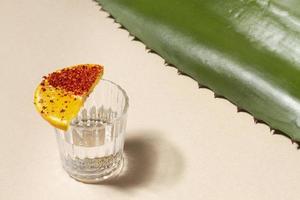 fundo de variedade de bebidas alcoólicas deliciosas de mezcal foto