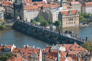 lindo Visão do a cidade Praga foto