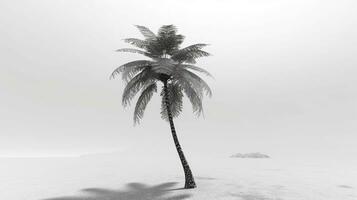 3 d renderizar. abstrato fundo do coco árvores Palma árvores e tropical plantas generativo ai, ai gerado foto