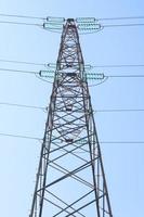 pilão de energia de torre de transmissão elétrica de alta tensão foto
