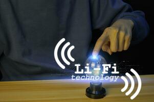 li-fi w-lan, Internet e rede tecnologia - habilitar alta velocidade li-fi conexões. foto