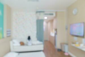 hospital quarto interior abstrato borrão para fundo foto