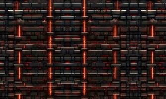 a vermelho e Preto tijolo temático papeis de parede estão gerado com a Socorro do artificial inteligência. adequado para computador ou parede fundo imagens foto