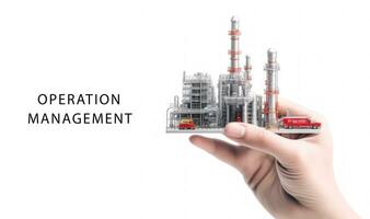 Operação gestão fábrica o negócio processo ao controle otimização industrial tecnologia e fluxo de trabalho conceito ai gerado foto