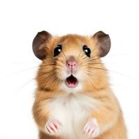 surpreso hamster com enorme olhos foto