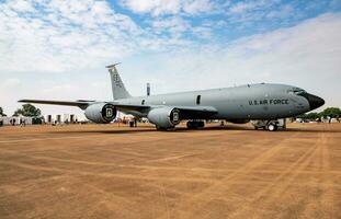 nos ar força boeing kc-135 estratotanque 61-0321 petroleiro avião estático exibição às riat real internacional ar tatuagem 2018 airshow foto