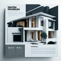 digital moderno casa cor cheio o negócio folheto Projeto gerado ai foto