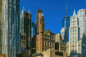 Manhattan Horizonte, paisagem urbana do Novo Iorque cidade dentro a Unidos Estado foto