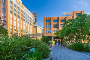 a Alto linha, uma famoso público parque dentro Manhattan foto