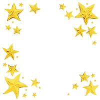 ouro estrelas em uma branco fundo foto