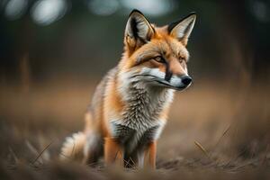 retrato do uma vermelho Raposa, vulpes vulpes. ai generativo foto