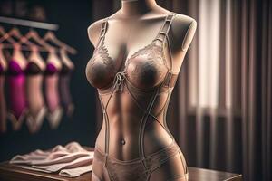 sensual lingerie em uma manequim. ai generativo foto