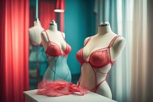 sensual lingerie em uma manequim. ai generativo foto