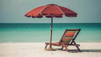 relaxar e apreciar a lindo de praia Visão ai generativo foto