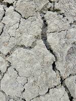textura do rachado seco solo. seco terra com rachadura. foto